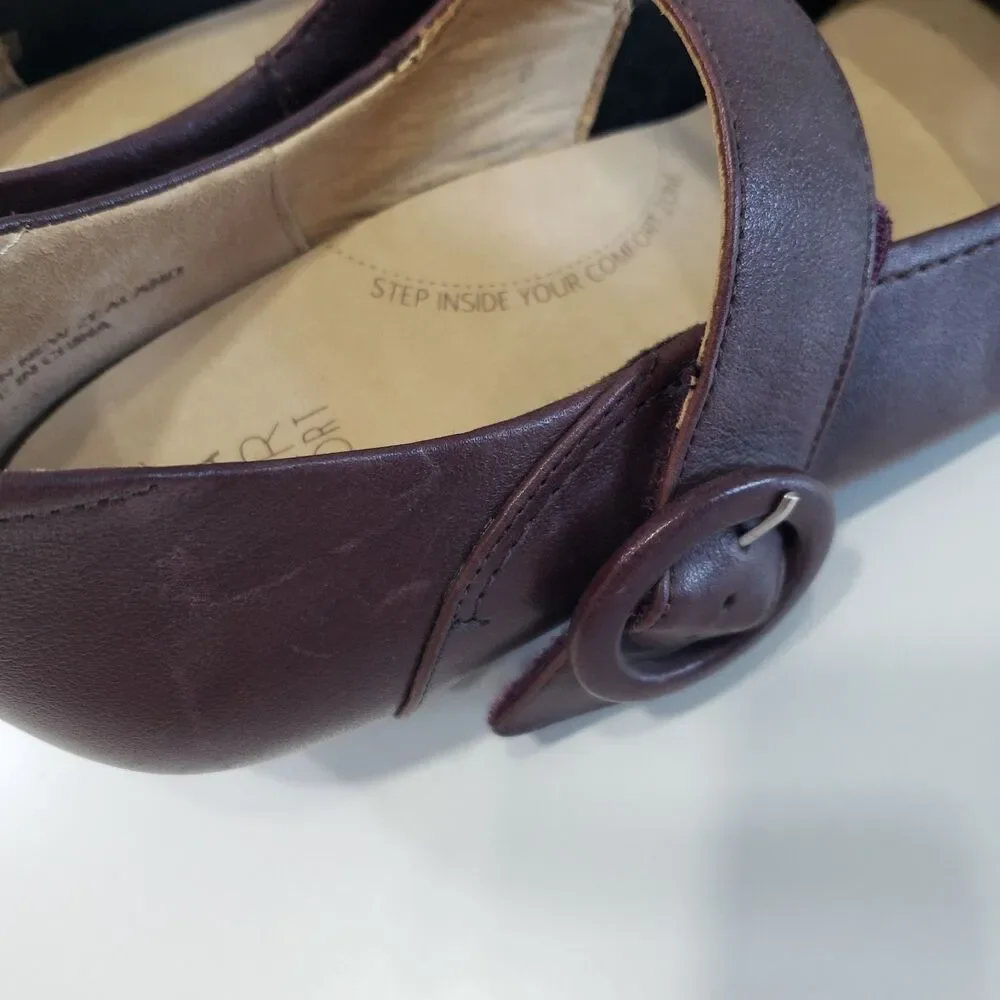 Ziera Claudia Super Support Women's Brown Leather Mary Janes, Size 42 W
